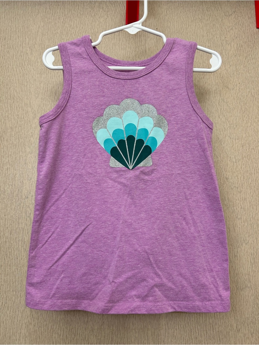 Cat & Jack - Purple Seashell Tank Top - Size 5T